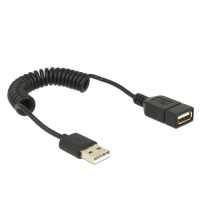 USB A prodluzovaci 0.5m kabel, kroucený, DeLock
