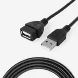 USB A prodluzovaci 0.5m kabel, tvrdy, tvarovatelny USB A prodluzovaci 0.5m kabel, tvrdy, tvarovatelny